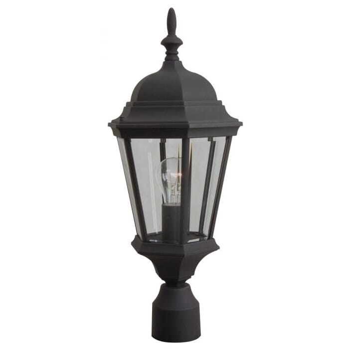 Craftmade Bent Glass 18" Outdoor Post Light in Textured Matte Black Craftmade Bent Glass 18" Outdoor Post Light in Textured Matte Black