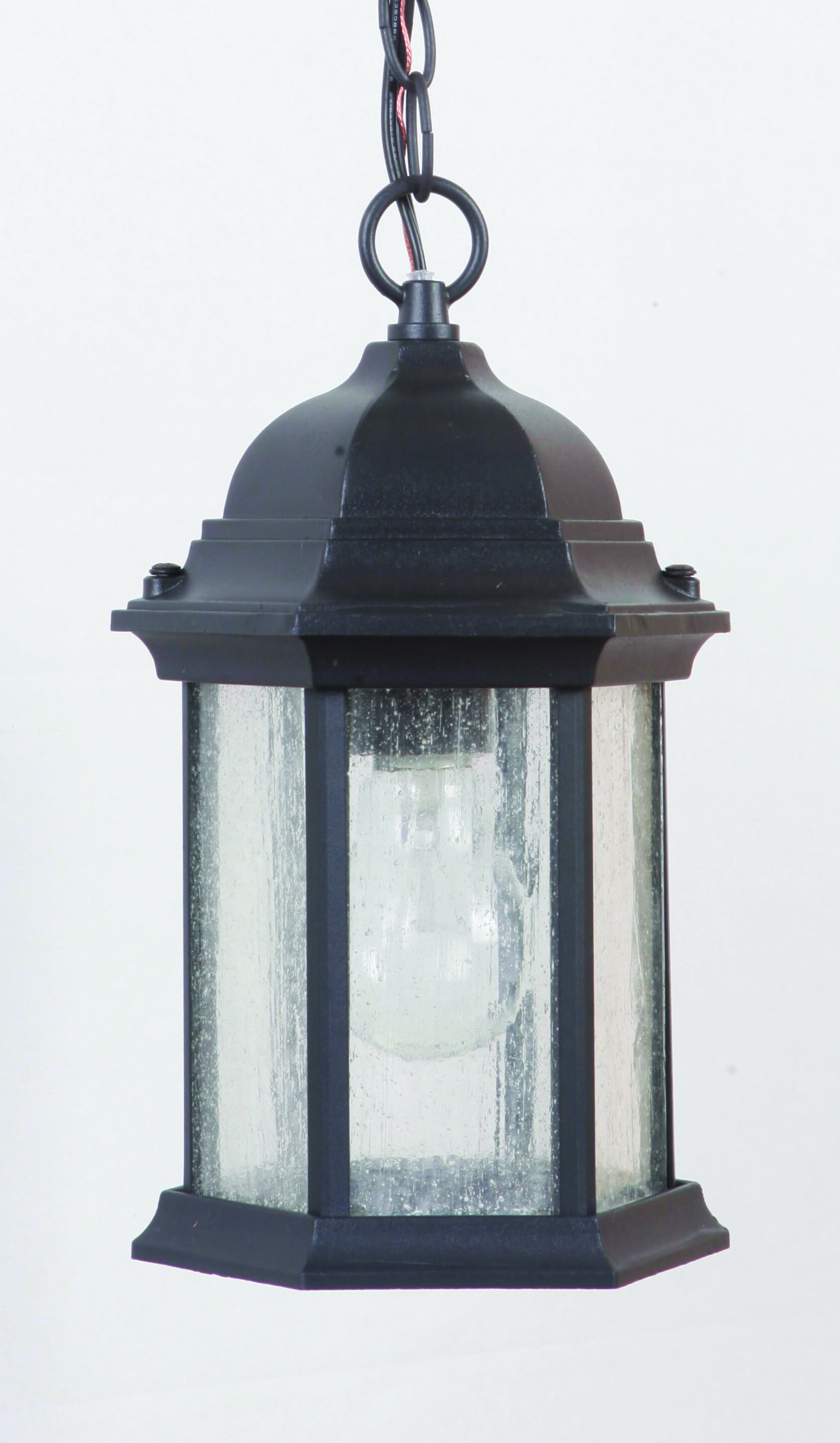 Craftmade Hex Style 11" Outdoor Hanging Light in Textured Matte Black