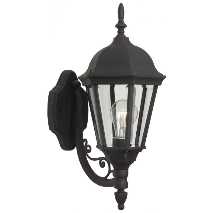 Craftmade Straight Glass 18" Outdoor Wall Light in Textured Matte Black Craftmade Straight Glass 18" Outdoor Wall Light in Textured Matte Black