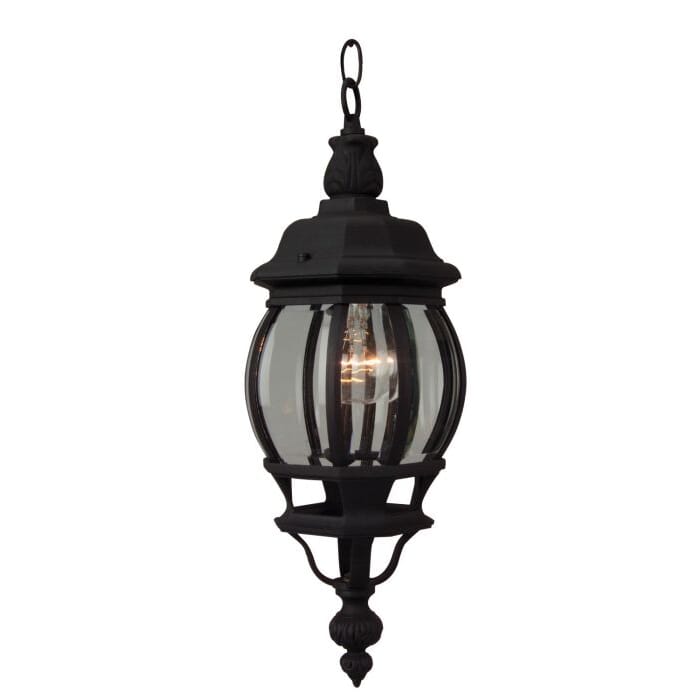 Craftmade French Style 19" Outdoor Hanging Light in Textured Matte Black Craftmade French Style 19" Outdoor Hanging Light in Textured Matte Black