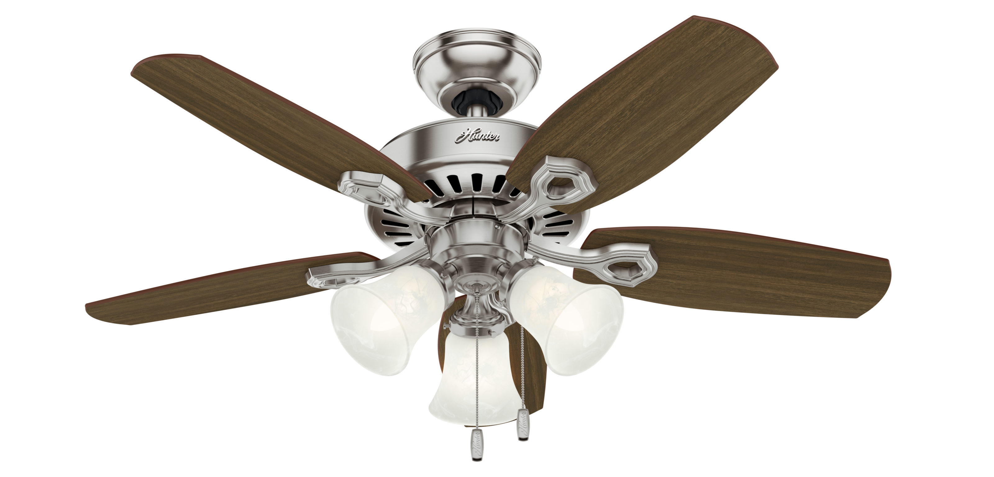 Hunter Builder 3-Light 42" Indoor Ceiling Fan in Brushed Nickel