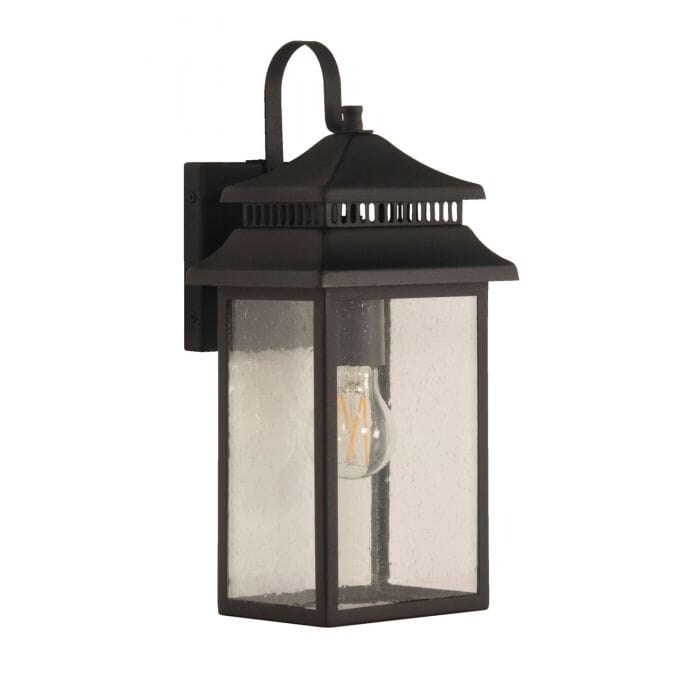 Craftmade Crossbend Outdoor Wall Light in Textured Matte Black Craftmade Crossbend Outdoor Wall Light in Textured Matte Black
