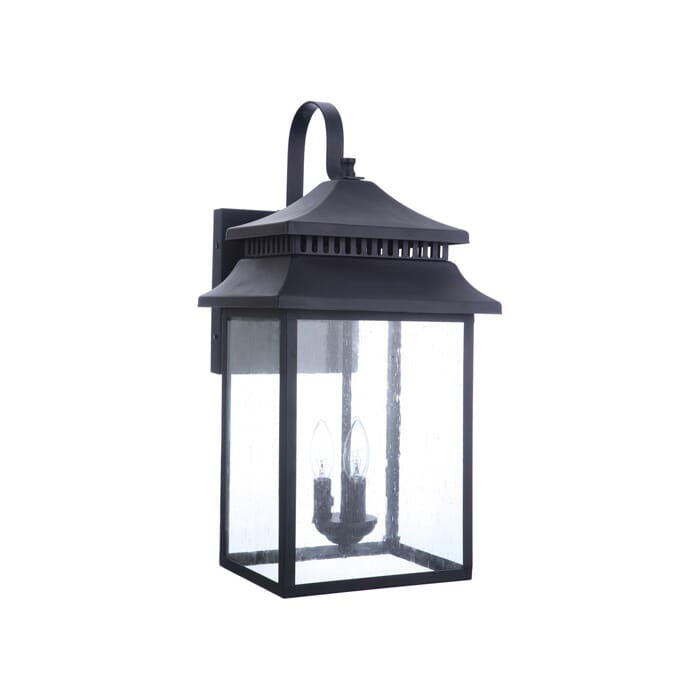 Craftmade Crossbend 3-Light Outdoor Wall Light in Matte Black Craftmade Crossbend 3-Light Outdoor Wall Light in Matte Black