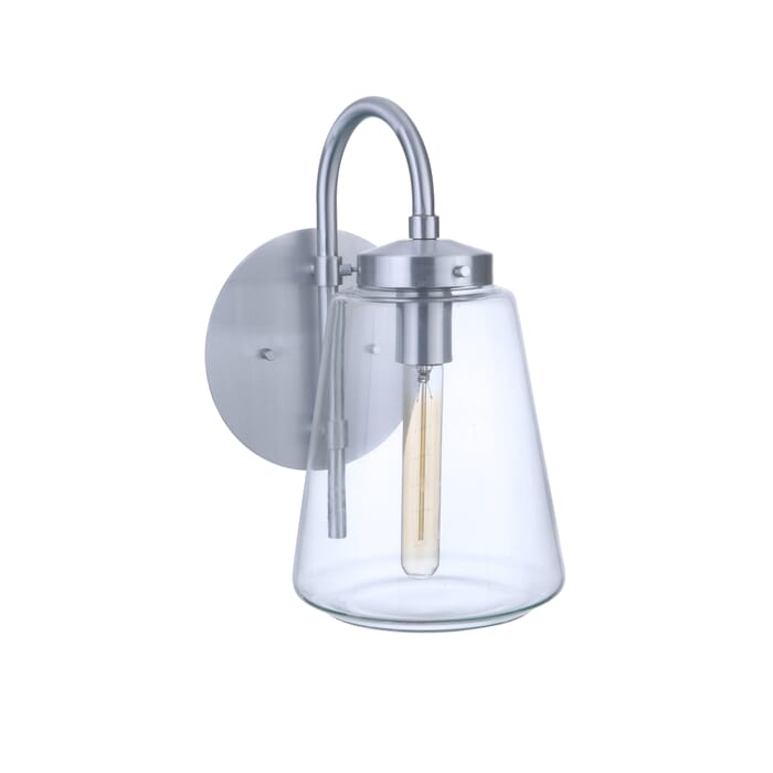 Craftmade Laclede Outdoor Wall Light in Satin Aluminum Craftmade Laclede Outdoor Wall Light in Satin Aluminum