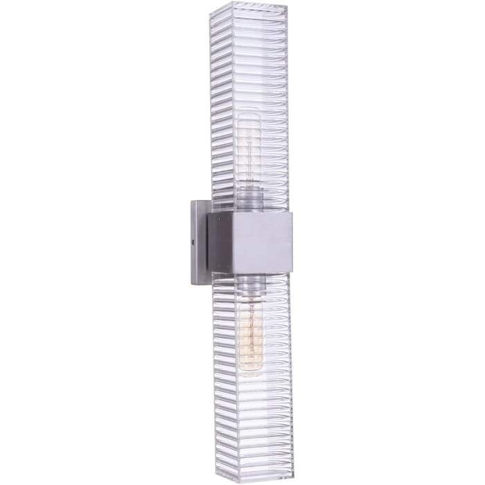 Craftmade Ridge 2-Light Outdoor Wall Light in Satin Aluminum Craftmade Ridge 2-Light Outdoor Wall Light in Satin Aluminum
