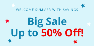 Welcome summer with savings - Big sale up to 50% off!