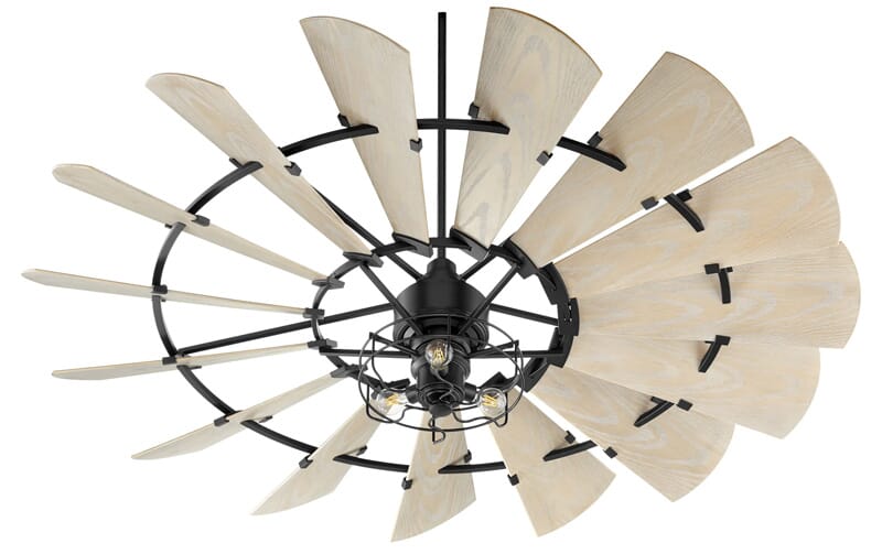 Quorum Windmill black ceiling fan - Stay on Trend with These Black Ceiling Fans for Every Space from LightsOnline - LightsOnline Blog
