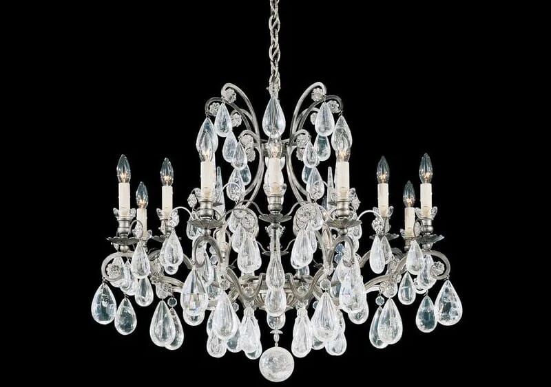 A chandelier with rock crystals - LightsOnline Blog
