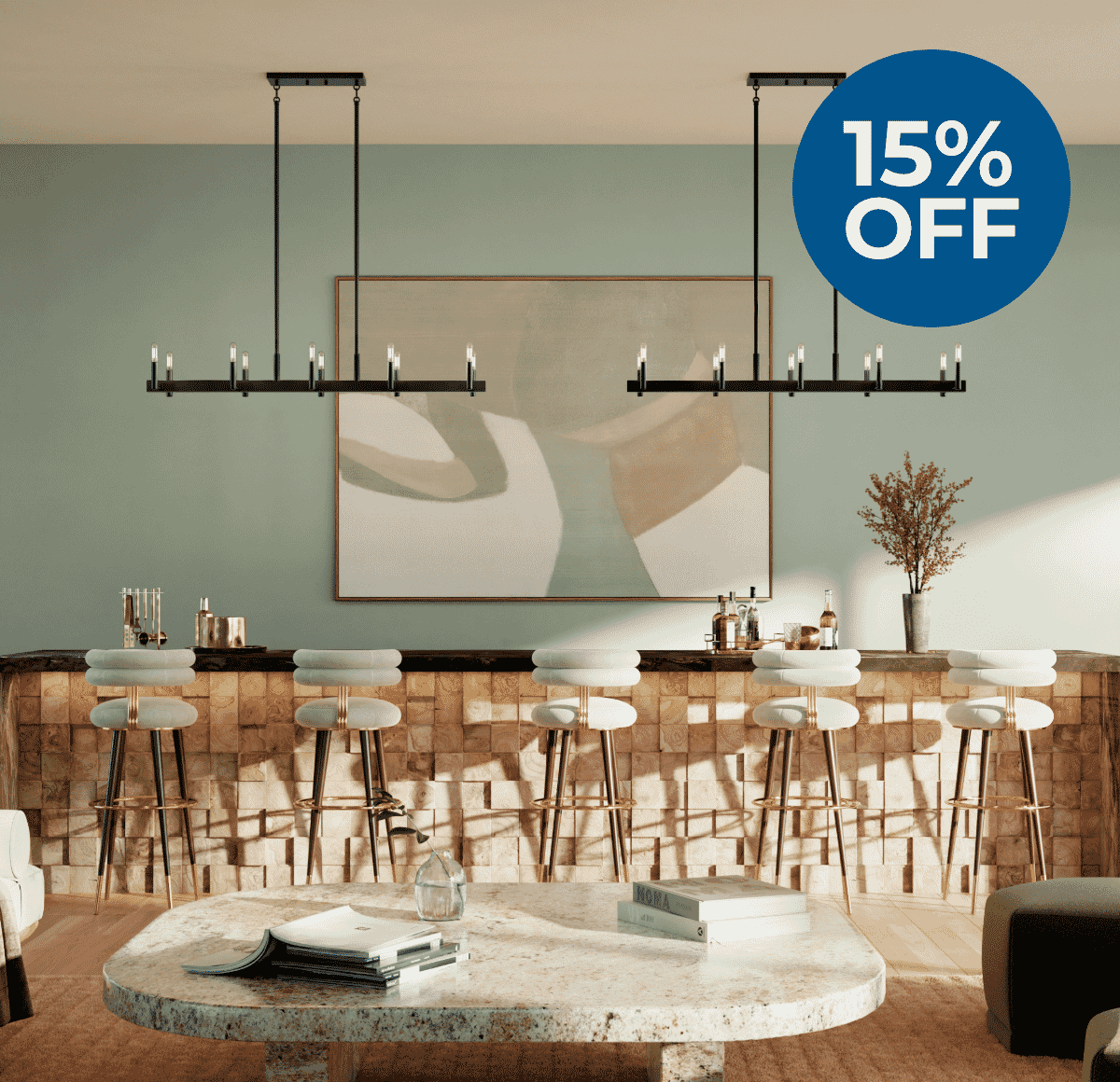 15% off select Kichler