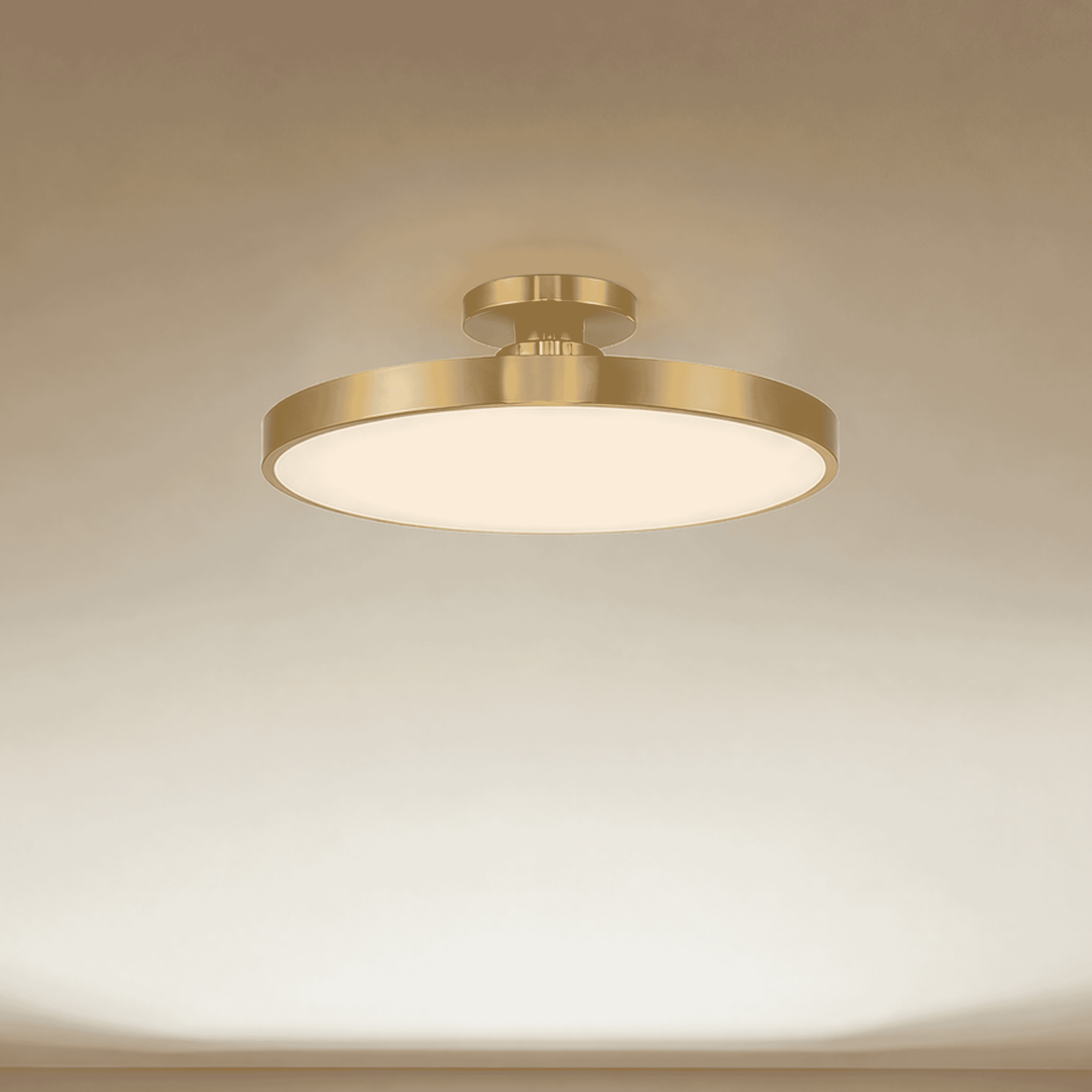 Photos - Chandelier / Lamp Savoy House Thayer 1-Light LED Ceiling Light in Warm Brass 6-2969-1-322